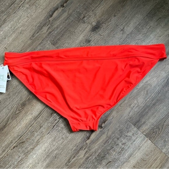 Time and Tru Orange Mid Rise High Cut Bikini Bottoms Women's Plus Size 3X - Picture 6 of 9